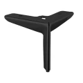 Furniture leg DN-726 H-130 P2 Shiny black painted
