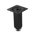 Furniture leg DN-738 P H-100 P2 Shiny black painted square